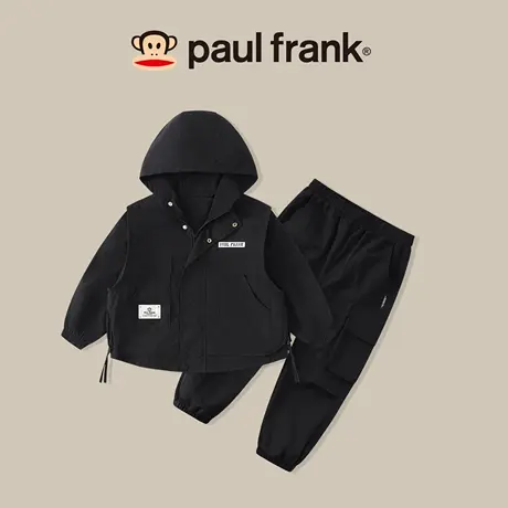 大嘴猴童装2024新款儿童连帽帅气时尚工装两件套CC048图片