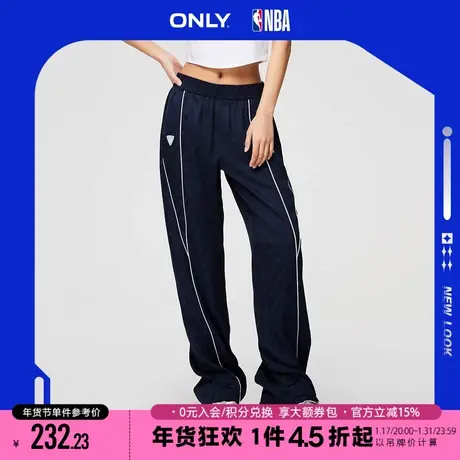 ONLY2023秋季新款NBA联名款满印高腰阔腿裤休闲裤女|123214030商品大图