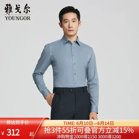 【商场同款】雅戈尔男士长袖衬衫春秋新款官方商务休闲长袖衬衫男商品大图