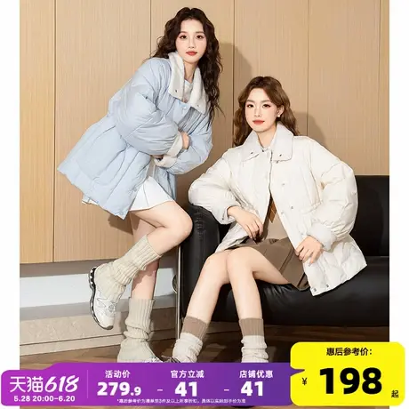唐狮2024冬季新款棉衣女外套短款小棉袄奶fufu小个子保暖棉服女图片