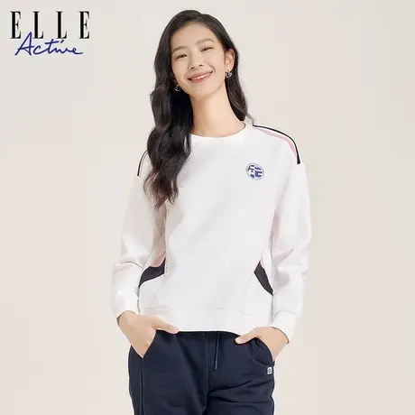 【花花推荐】ELLE Active卫衣2025春秋款设计感休闲宽松长袖上衣商品大图