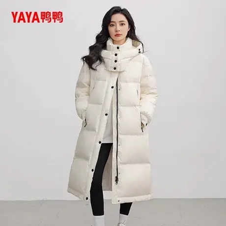 鸭鸭羽绒服女2024年秋冬新品长款韩版加厚宽松百搭加厚外套X商品大图