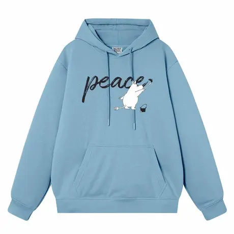 秀洛peace画笔和平反战秋冬新款连帽卫衣商品大图