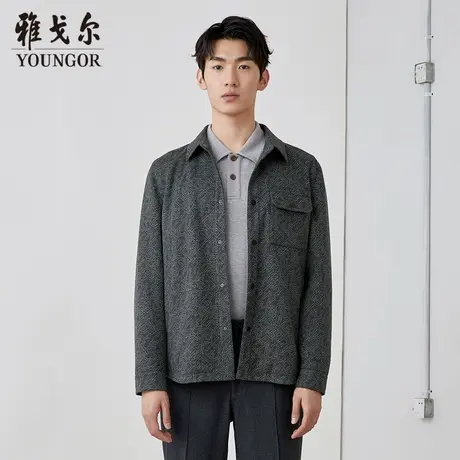 雅戈尔奥莱 商场同款男士单夹克秋冬新款官方商务休闲夹克外套男商品大图