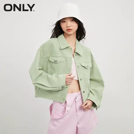 【买4免1】ONLY奥莱夏季新款简约时尚落肩oversize牛仔外套女商品大图