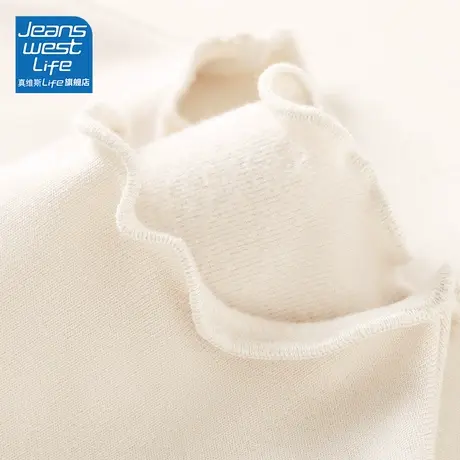 真维斯LIFE打底衫女小个子2023早秋新款大码胖mm巨显瘦贴身上衣女商品大图