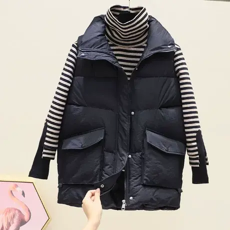 2023秋冬新款羽绒棉马甲女短款韩版休闲百搭外穿坎肩背心外套马夹商品大图