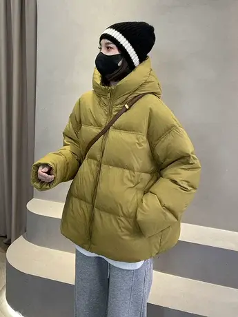 小个子短款羽绒服女款2023年新款时尚黑色冬季外套女秋冬保暖加厚商品大图