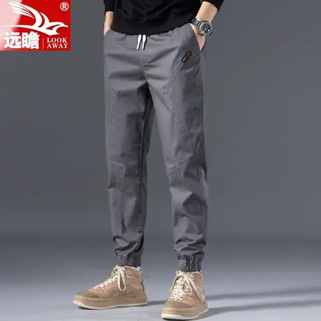 2022春秋季新款休闲裤男士束脚宽松潮牌百搭哈伦裤松紧腰工装长裤商品大图