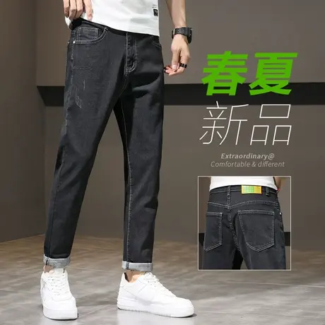 纯黑色牛仔裤男士直筒宽松休闲裤子男裤2024年新款潮牌春秋款夏季商品大图