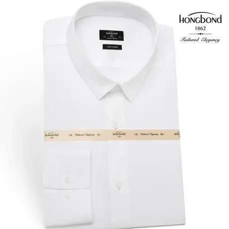 红邦创衣 2023秋冬时尚小领纯棉衬衣商务休闲男士长袖衬衫男定制商品大图