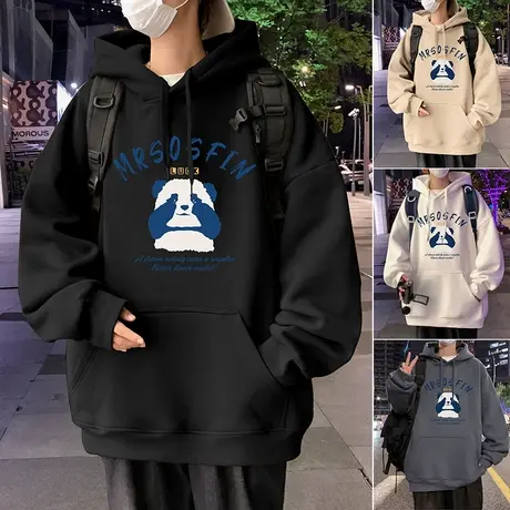 卫衣男秋冬季2023新款连帽套头宽松上衣情侣港风高街ins潮牌外套商品大图