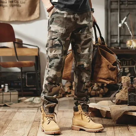 宽松大码男士休闲裤休闲潮流男装时尚百搭复古日系工装裤潮流男装商品大图