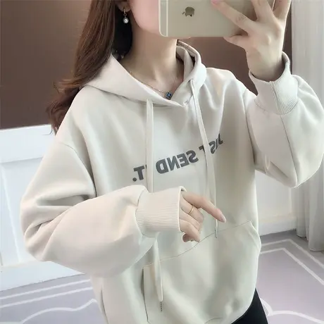 秋季卫衣外套女春秋款新款2023爆款女装休闲oversize连帽秋装上衣图片