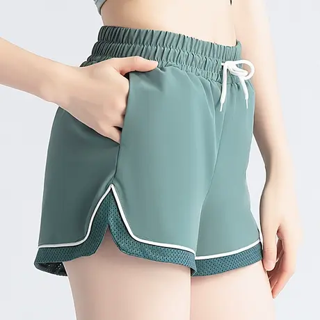 运动短裤女夏季薄款速干休闲跑步瑜伽健身裤子百搭高腰宽松防走光图片