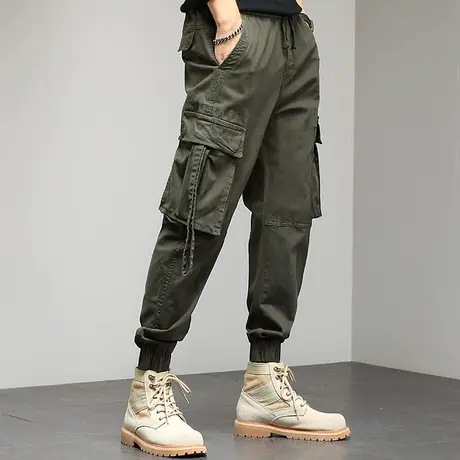 百搭工装休闲裤2022男装冬宽松束脚潮流保暖休闲裤工装裤束脚时尚商品大图