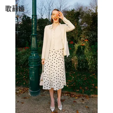 歌莉娅西装外套女春季新款气质通勤高级感职场羊毛西服1C2L6M220图片