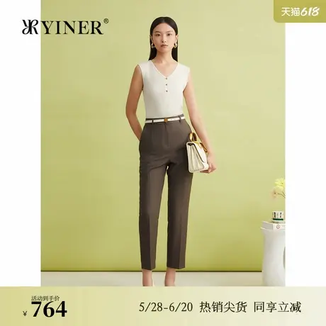 【美利奴羊毛】YINER音儿女装夏季弹力经典西装长裤休闲裤图片