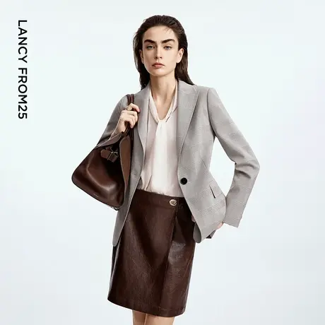 朗姿通勤风干练优雅气质高级感职业上衣2025年秋季新款西装女图片