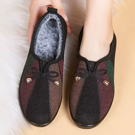 冬季老北京布鞋女老人中老年棉鞋加厚保暖加绒防滑奶奶妈妈棉靴冬商品大图