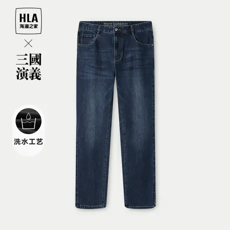HLA/海澜之家三国演义牛仔裤2024春夏新款微弹中腰五袋款裤子男图片