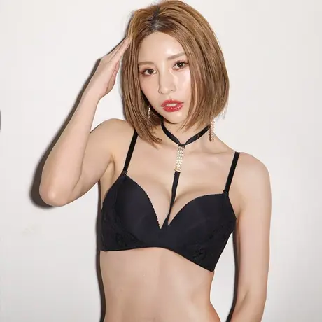 挂脖内衣女挂脖式聚拢小胸日系上薄下厚胸罩上托调整型文胸191413商品大图