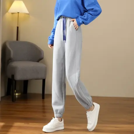 时尚气质通勤百搭休闲束脚裤女士2023年秋冬季新款显瘦上班族裤子图片