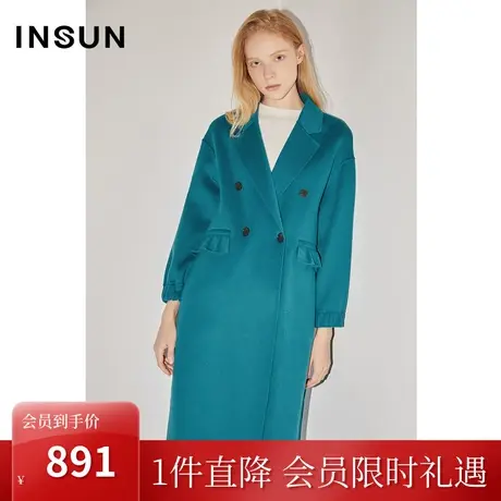 【奥莱专享】恩裳COVER冬季2022100%羊毛保暖亲肤减龄毛呢外套商品大图