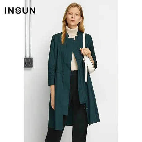 INSUN恩裳奥莱秋季棉质工装风宽松风衣外套图片