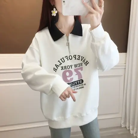 卫衣女秋装新款2023年爆款韩版宽松时尚女上衣内搭洋气百搭女外套商品大图