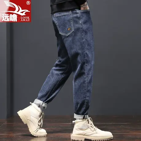 牛仔裤男2023新款秋季修身直筒男裤弹力休闲男士小脚裤春秋款男裤商品大图