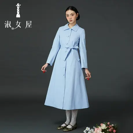 淑女屋官方旗舰店粉蓝风衣商品大图