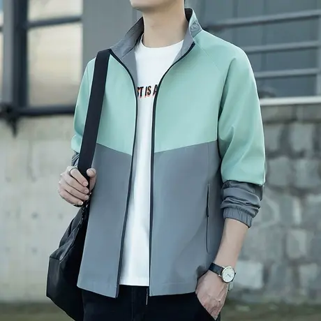 男装秋冬款潮牌撞色防风棒球服上衣冬季男生痞帅美式休闲夹克外套图片