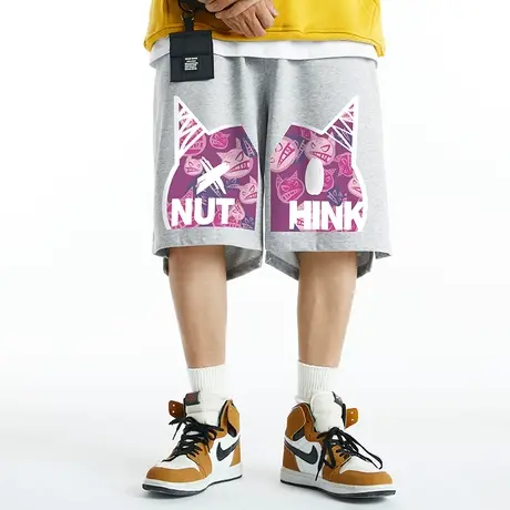Nuthink美式街头hiphop小恶魔短裤男潮牌ins卫裤大码五分裤夏季潮商品大图
