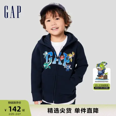 【超级飞侠联名】Gap男幼童春秋洋气卫衣连帽衫儿童装上衣766203商品大图