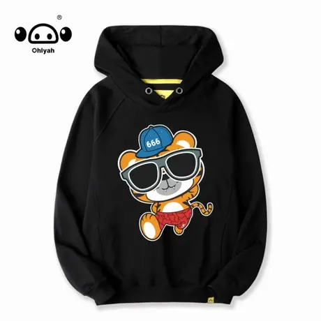 Ohlyah潮牌ins连帽卫衣女秋基础oversize情侣套头订制团队服装商品大图