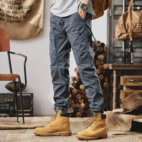 Modi Nick/摩帝尼克裤子男款男士百搭休闲工装裤直筒男裤束脚潮牌商品大图