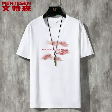 圆领短袖t恤男休闲上衣韩版潮流夏季新款百搭男装上衣服打底衫t恤图片