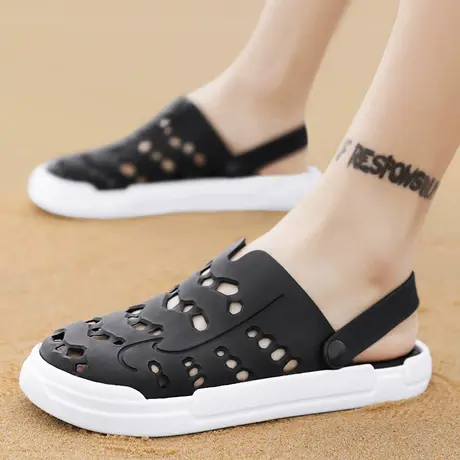 雨鞋男款时尚钓鱼鞋防滑涉水鞋厨房水鞋洗车防水鞋沙滩洞洞鞋男士商品大图