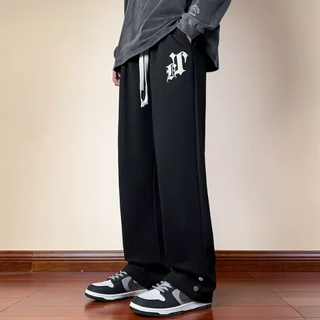 美式休闲裤男春秋款潮流青少年运动直筒裤夏季潮牌痞帅运动长裤子商品大图