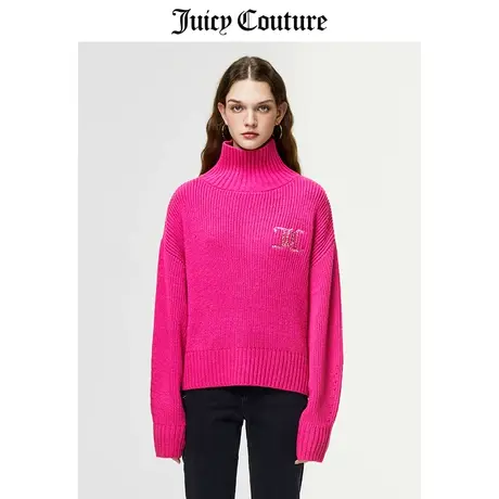 Juicy Couture橘滋毛衣女美式秋季新款百搭高领毛衫蝙蝠袖毛衣女图片