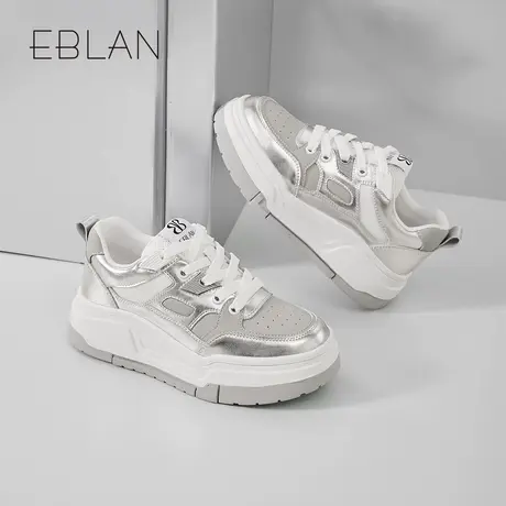 EBLAN/伊伴【99清仓福利】厚底板鞋女2025夏季新款透气运动休闲鞋图片
