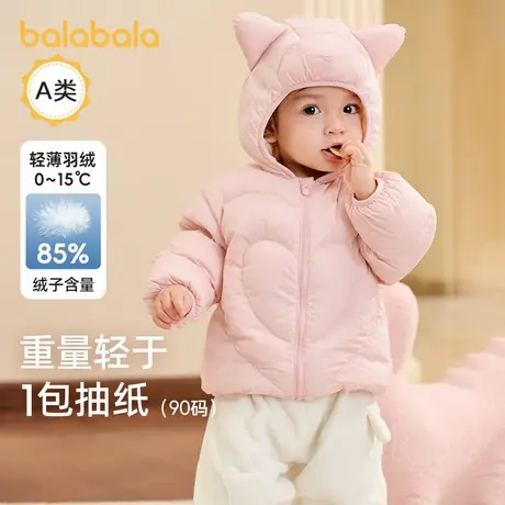 巴拉巴拉儿童羽绒服女童冬季婴儿轻薄男童宝宝外套2024新款造型萌商品大图