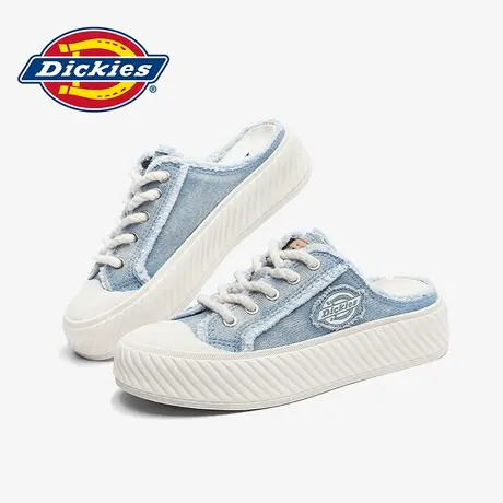 Dickies半拖鞋男款2025新款夏季薄款透气百搭一脚蹬帆布鞋子男潮商品大图