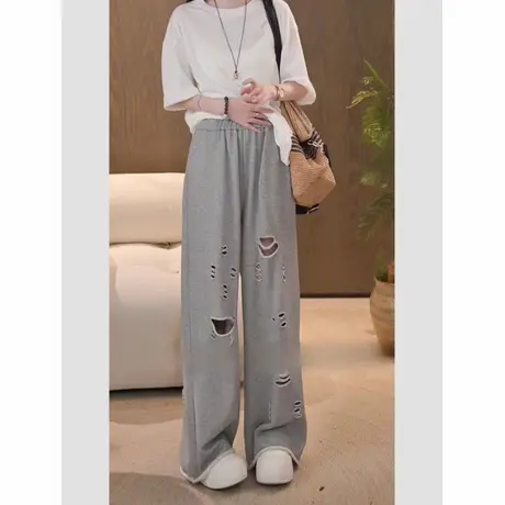 重磅纯色白色短袖t恤女夏季2025新款宽松半袖纯棉美式简约上衣潮图片