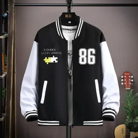 春秋装夹克男立领上衣青少年棒球服休闲外套春季外穿秋衣韩版男装商品大图