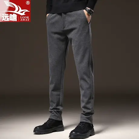 男士休闲裤2022秋季潮流新款直筒修身裤子男弹力百搭春秋款长裤子商品大图
