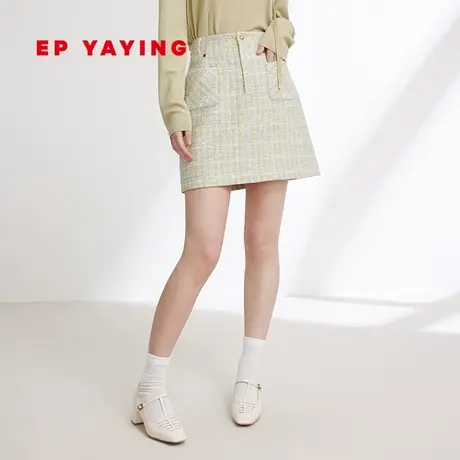 [唐嫣同款]EP雅莹女装 海派小香风a字半身裙 2024春季新款3301A图片