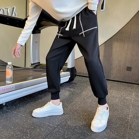 2023秋季小众潮牌卫裤男束脚长裤ins宽松运动裤子时尚束脚休闲裤商品大图