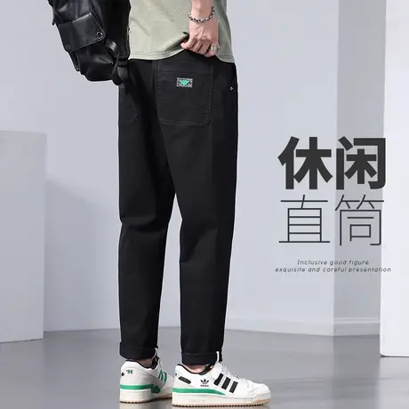 高级感男裤简约港风休闲裤男士夏季工装百搭日系薄款男生裤子夏天图片